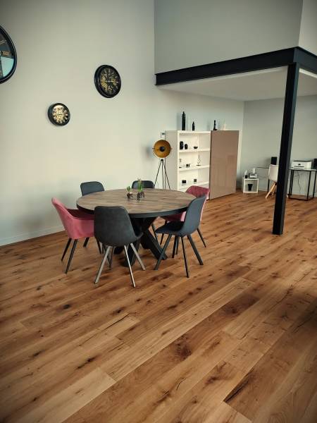 Parquet lames larges huilé naturel rustique Arbao 